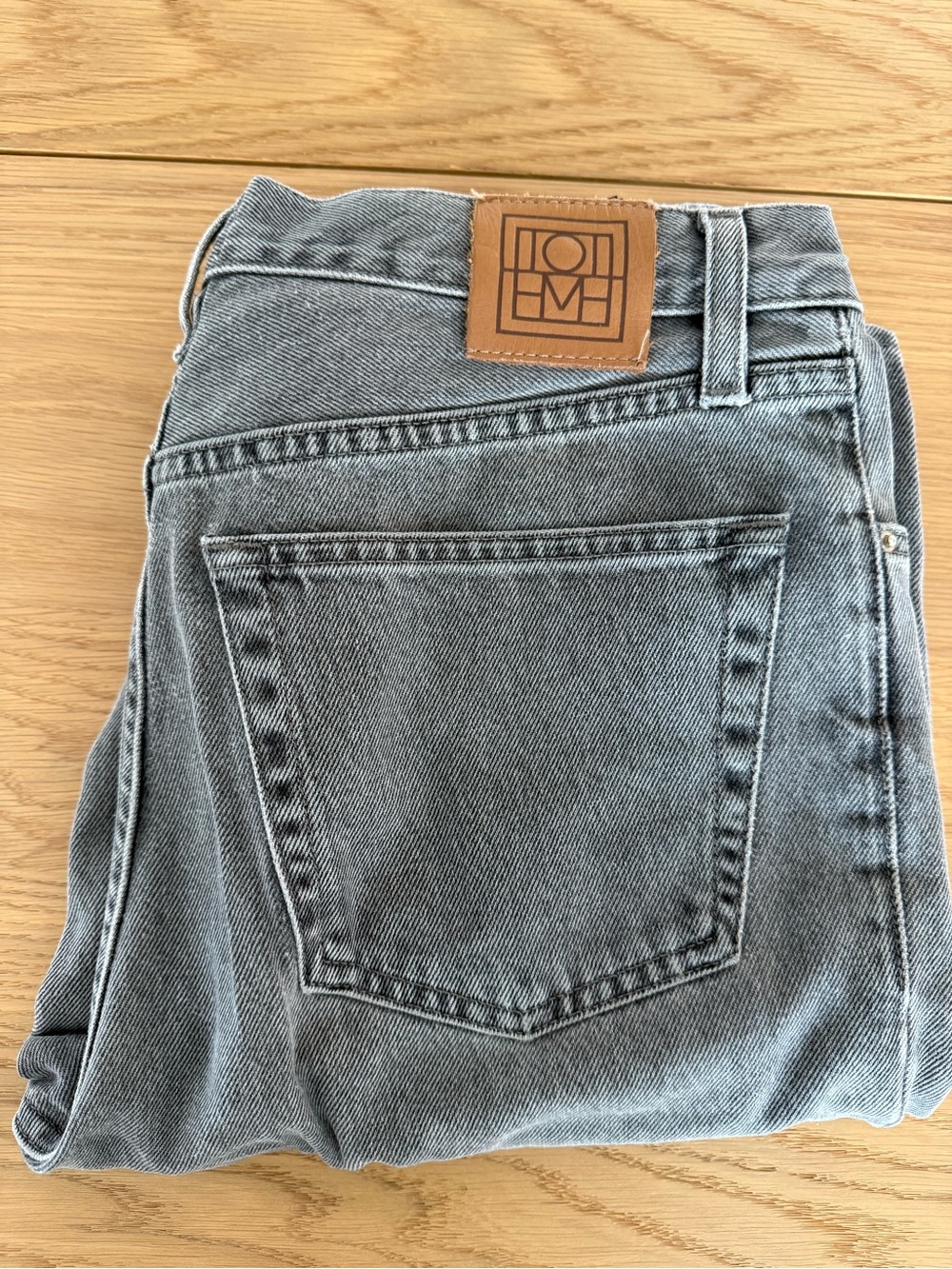 Toteme Grey The Classic Cut Straight Leg Jeans